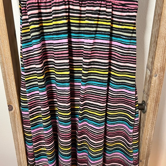 Dot Dot Smile Girls Size 7 Colorful Striped Short Sleeve Knit Maxi Dress - Picture 5 of 7